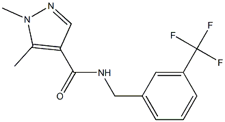 1,5-dimethyl-N-[3-(trifluoromethyl)benzyl]-1H-pyrazole-4-carboxamide Struktur