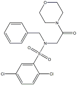 N-benzyl-2,5-dichloro-N-[2-(4-morpholinyl)-2-oxoethyl]benzenesulfonamide Struktur