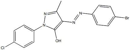 4-[(4-bromophenyl)diazenyl]-1-(4-chlorophenyl)-3-methyl-1H-pyrazol-5-ol Struktur