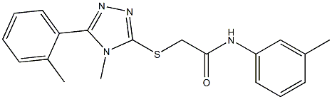 2-{[4-methyl-5-(2-methylphenyl)-4H-1,2,4-triazol-3-yl]sulfanyl}-N-(3-methylphenyl)acetamide Struktur