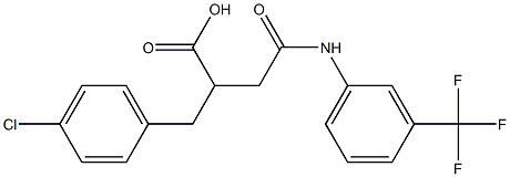 2-(4-chlorobenzyl)-4-oxo-4-[3-(trifluoromethyl)anilino]butanoic acid Struktur