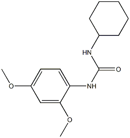 N-cyclohexyl-N'-(2,4-dimethoxyphenyl)urea Struktur