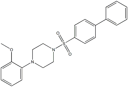 1-([1,1'-biphenyl]-4-ylsulfonyl)-4-(2-methoxyphenyl)piperazine Struktur