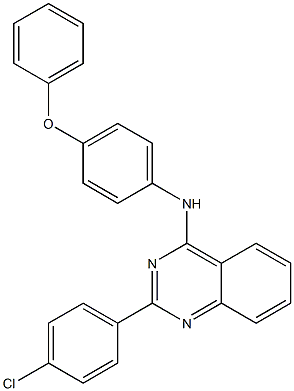 N-[2-(4-chlorophenyl)-4-quinazolinyl]-N-(4-phenoxyphenyl)amine Struktur