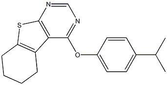 4-(4-isopropylphenoxy)-5,6,7,8-tetrahydro[1]benzothieno[2,3-d]pyrimidine Struktur