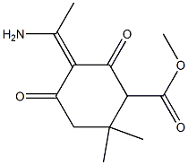 methyl 5-(1-aminoethylidene)-2,2-dimethyl-4,6-dioxocyclohexanecarboxylate Struktur