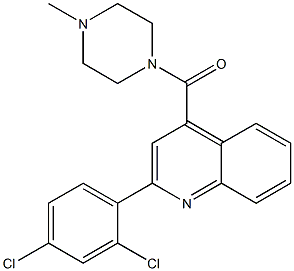 2-(2,4-dichlorophenyl)-4-[(4-methyl-1-piperazinyl)carbonyl]quinoline Struktur