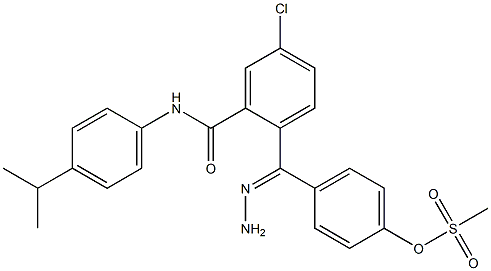 4-{4-chloro[(4-isopropylanilino)carbonyl]benzohydrazonoyl}phenyl methanesulfonate Struktur