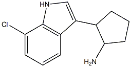 2-(7-chloro-1H-indol-3-yl)cyclopentanamine Struktur