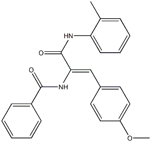 N-[2-(4-methoxyphenyl)-1-(2-toluidinocarbonyl)vinyl]benzamide Struktur