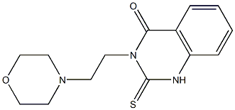 3-[2-(4-morpholinyl)ethyl]-2-thioxo-2,3-dihydro-4(1H)-quinazolinone Struktur