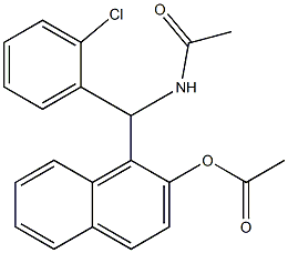 1-[(acetylamino)(2-chlorophenyl)methyl]naphthalen-2-yl acetate Struktur