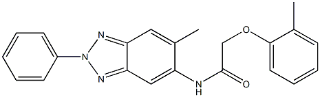 2-(2-methylphenoxy)-N-(6-methyl-2-phenyl-2H-1,2,3-benzotriazol-5-yl)acetamide Struktur