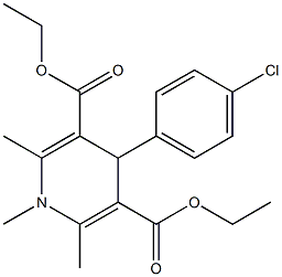 diethyl 4-(4-chlorophenyl)-1,2,6-trimethyl-1,4-dihydro-3,5-pyridinedicarboxylate Struktur