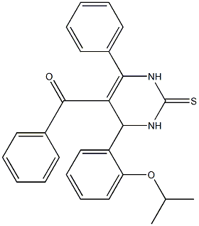 [4-(2-isopropoxyphenyl)-6-phenyl-2-thioxo-1,2,3,4-tetrahydro-5-pyrimidinyl](phenyl)methanone Struktur