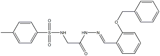 N-(2-{2-[2-(benzyloxy)benzylidene]hydrazino}-2-oxoethyl)-4-methylbenzenesulfonamide Struktur