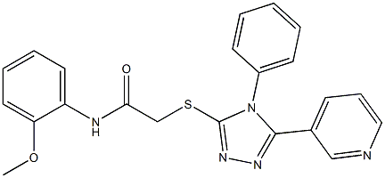 N-(2-methoxyphenyl)-2-{[4-phenyl-5-(3-pyridinyl)-4H-1,2,4-triazol-3-yl]sulfanyl}acetamide Struktur