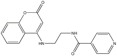 N-{2-[(2-oxo-2H-chromen-4-yl)amino]ethyl}isonicotinamide Struktur