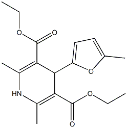 diethyl 2,6-dimethyl-4-(5-methyl-2-furyl)-1,4-dihydro-3,5-pyridinedicarboxylate Struktur