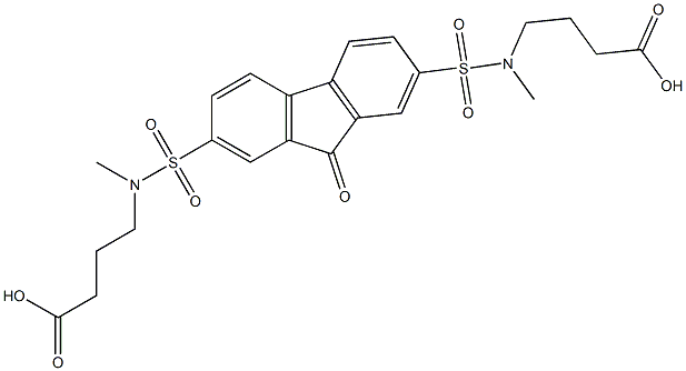 4-[[(7-{[(3-carboxypropyl)(methyl)amino]sulfonyl}-9-oxo-9H-fluoren-2-yl)sulfonyl](methyl)amino]butanoic acid Struktur