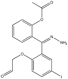 2-{2-[(4-iodophenoxy)acetyl]carbohydrazonoyl}phenyl acetate Struktur