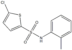 5-chloro-N-(2-methylphenyl)-2-thiophenesulfonamide Struktur