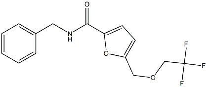 N-benzyl-5-[(2,2,2-trifluoroethoxy)methyl]-2-furamide Struktur