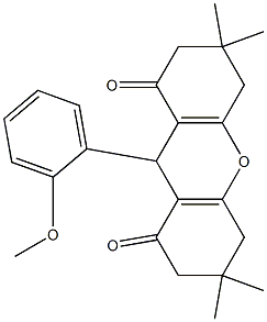 9-(2-methoxyphenyl)-3,3,6,6-tetramethyl-3,4,5,6,7,9-hexahydro-1H-xanthene-1,8(2H)-dione Struktur