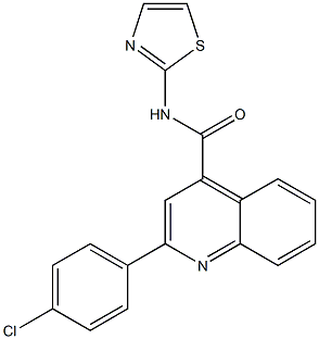 2-(4-chlorophenyl)-N-(1,3-thiazol-2-yl)-4-quinolinecarboxamide Struktur