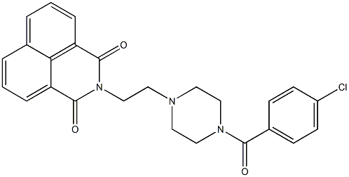 2-{2-[4-(4-chlorobenzoyl)-1-piperazinyl]ethyl}-1H-benzo[de]isoquinoline-1,3(2H)-dione Struktur