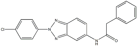 N-[2-(4-chlorophenyl)-2H-1,2,3-benzotriazol-5-yl]-2-phenylacetamide Struktur