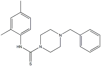 4-benzyl-N-(2,4-dimethylphenyl)-1-piperazinecarbothioamide Struktur