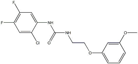 N-(2-chloro-4,5-difluorophenyl)-N'-[2-(3-methoxyphenoxy)ethyl]urea Struktur