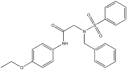 N-[4-(ethyloxy)phenyl]-2-[(phenylmethyl)(phenylsulfonyl)amino]acetamide Struktur