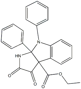 ethyl 2,3-dioxo-8,8a-diphenyl-2,3,8,8a-tetrahydropyrrolo[2,3-b]indole-3a(1H)-carboxylate Struktur