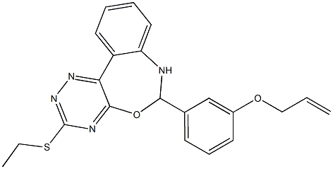 6-[3-(allyloxy)phenyl]-3-(ethylsulfanyl)-6,7-dihydro[1,2,4]triazino[5,6-d][3,1]benzoxazepine Struktur