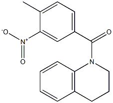 1-({3-nitro-4-methylphenyl}carbonyl)-1,2,3,4-tetrahydroquinoline Struktur