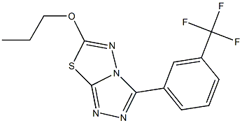 ethyl{3-[3-(trifluoromethyl)phenyl][1,2,4]triazolo[3,4-b][1,3,4]thiadiazol-6-yl}methylether Struktur