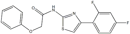 N-[4-(2,4-difluorophenyl)-1,3-thiazol-2-yl]-2-phenoxyacetamide Struktur