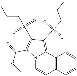 methyl 1,2-bis(propylsulfonyl)pyrrolo[2,1-a]isoquinoline-3-carboxylate Struktur