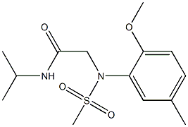 N-isopropyl-2-[2-methoxy-5-methyl(methylsulfonyl)anilino]acetamide Struktur