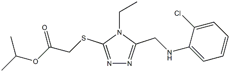 isopropyl ({5-[(2-chloroanilino)methyl]-4-ethyl-4H-1,2,4-triazol-3-yl}sulfanyl)acetate Struktur