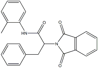 2-(1,3-dioxo-1,3-dihydro-2H-isoindol-2-yl)-N-(2-methylphenyl)-3-phenylpropanamide Struktur