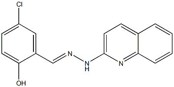 5-chloro-2-hydroxybenzaldehyde 2-quinolinylhydrazone Struktur