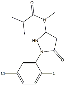 1-(2,5-Dichlorophenyl)-3-trimethylacetylamino-5-pyrazolidone Struktur