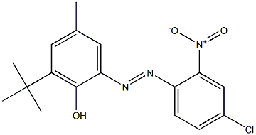 2-Hydroxy-3-tert-butyl-5-methyl-4'-chloro-2'-nitroazobenzene Struktur