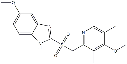 5-Methoxy-2-[[(4-methoxy-3,5-dimethylpyridine-2-yl)methyl]sulfonyl]-1H-benzimidazole Struktur