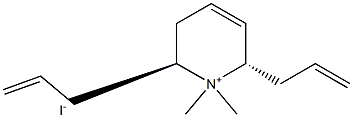 (2S,6S)-2,6-diallyl-1,1-dimethyl-1,2,3,6-tetrahydropyridinium iodide Struktur