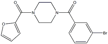 (3-bromophenyl)[4-(2-furoyl)-1-piperazinyl]methanone Struktur