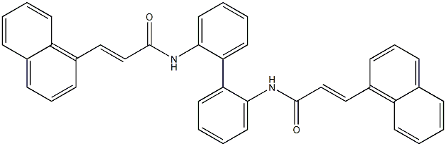 (E)-3-(1-naphthyl)-N-(2'-{[(E)-3-(1-naphthyl)-2-propenoyl]amino}[1,1'-biphenyl]-2-yl)-2-propenamide Struktur